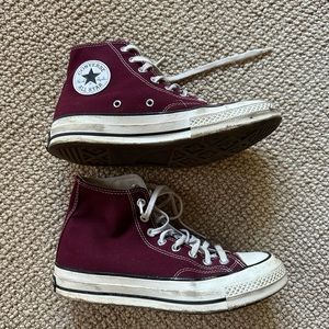 Converse- chuck Taylor 70- size 6 1/2- burgundy- high top